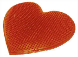 Коврик массажный "Сердце" в коробке (380х420 мм) на основе - нат.каучука 1301  фото 1
