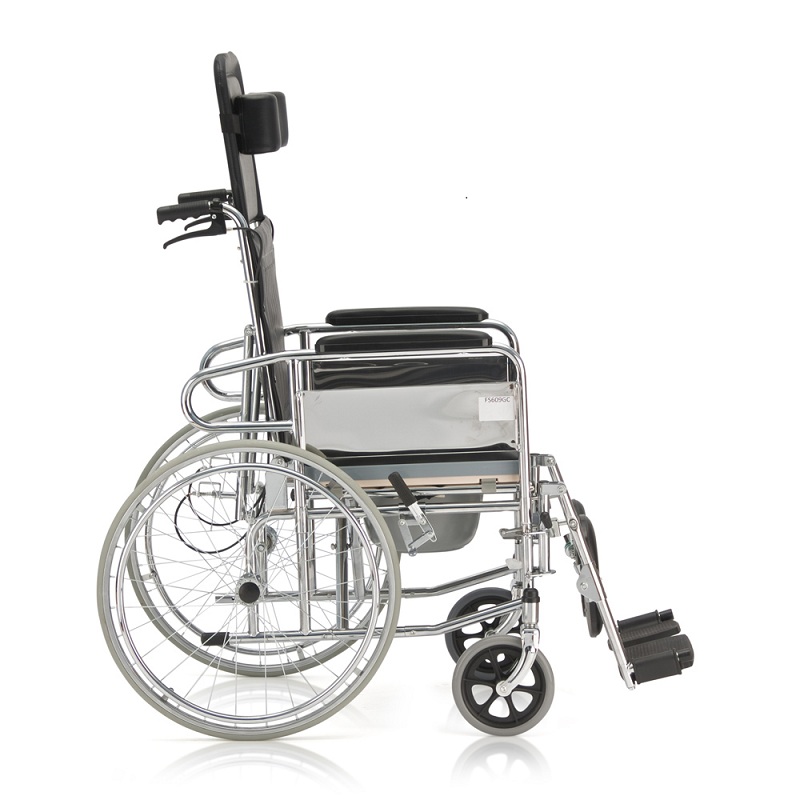Кресло-коляска (инвалидное)  с санитарным оснащением FS 609 GC "Армед" фото 4